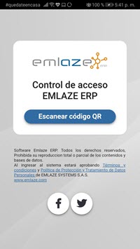 Login al APP de control de acceso